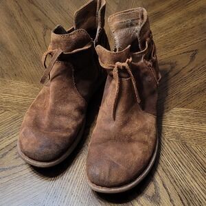 Born Ankle Boots Brown Distressed Boho Side Zip BR0054057 wm 11